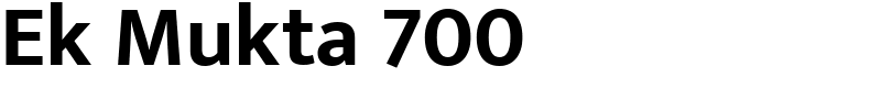 Ek Mukta 700 Font