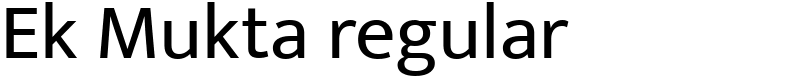 Ek Mukta regular Font