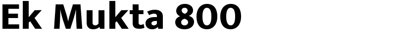 Ek Mukta 800 Font