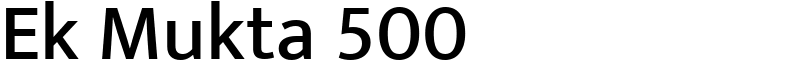 Ek Mukta 500 Font