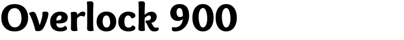 Overlock 900 Font