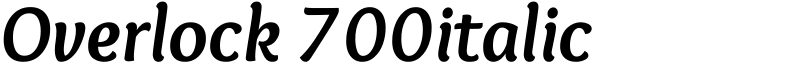 Overlock 700italic Font