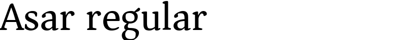 Asar regular Font