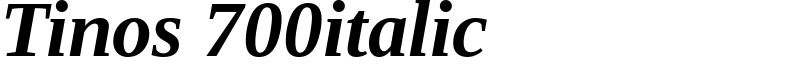 Tinos 700italic Font