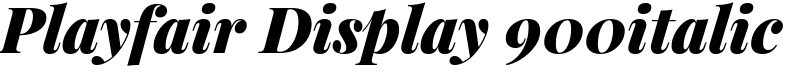 Playfair Display 900italic Font