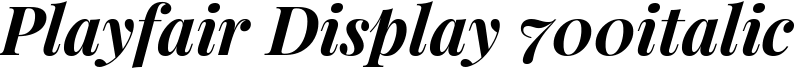 Playfair Display 700italic Font