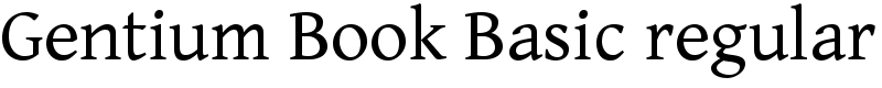Gentium Book Basic regular Font