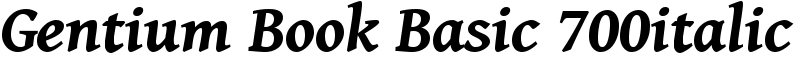 Gentium Book Basic 700italic Font