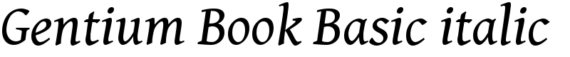Gentium Book Basic italic Font