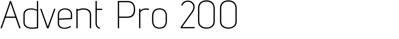 Advent Pro 200 Font