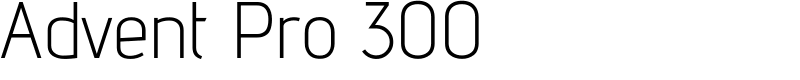 Advent Pro 300 Font