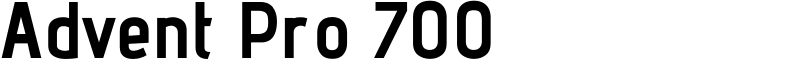 Advent Pro 700 Font