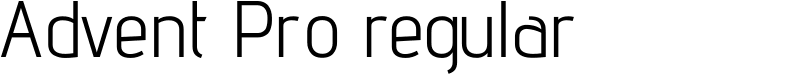 Advent Pro regular Font