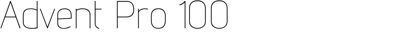 Advent Pro 100 Font