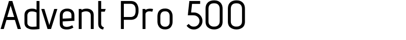 Advent Pro 500 Font