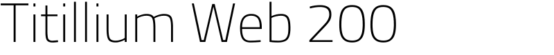 Titillium Web 200 Font