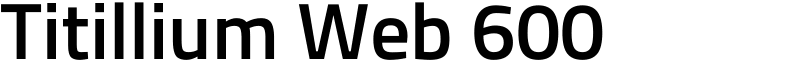 Titillium Web 600 Font