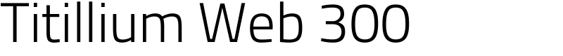 Titillium Web 300 Font