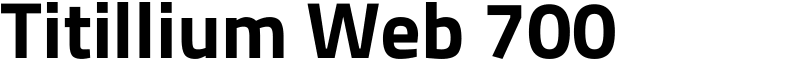 Titillium Web 700 Font