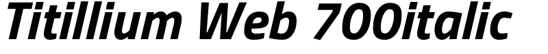 Titillium Web 700italic Font