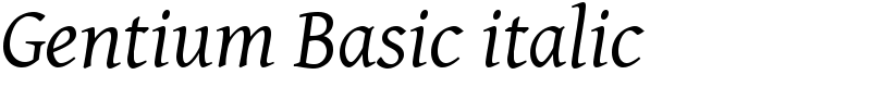 Gentium Basic italic Font