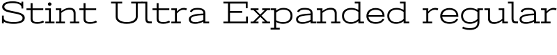 Stint Ultra Expanded regular Font