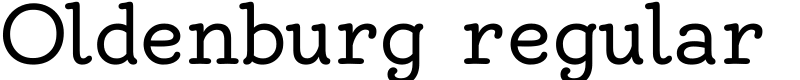 Oldenburg regular Font
