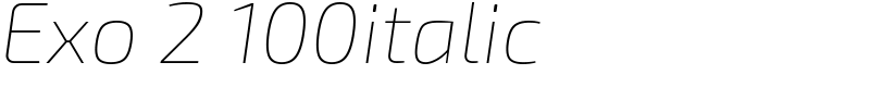 Exo 2 100italic Font