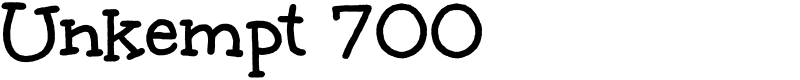 Unkempt 700 Font