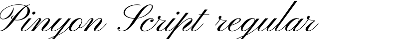 Pinyon Script regular Font