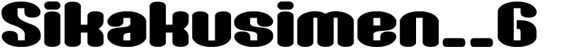 Sikakusimen__G Font