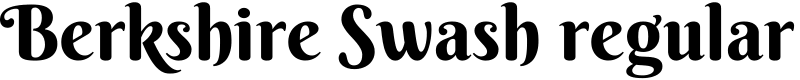 Berkshire Swash regular Font