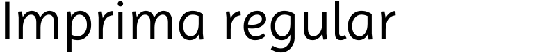 Imprima regular Font