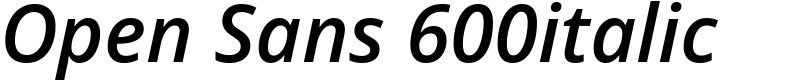 Open Sans 600italic Font