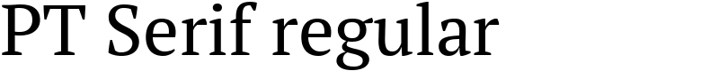 PT Serif regular Font