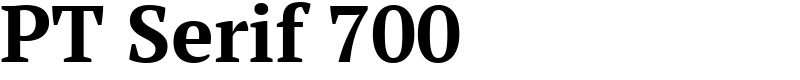 PT Serif 700 Font