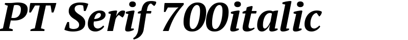 PT Serif 700italic Font