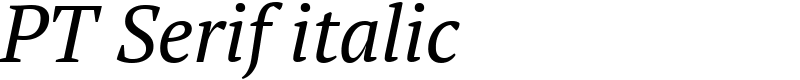 PT Serif italic Font