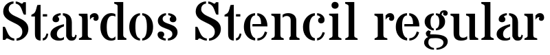 Stardos Stencil regular Font