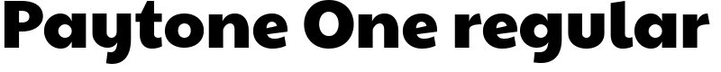 Paytone One regular Font