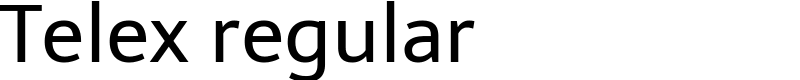 Telex regular Font