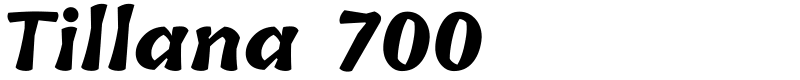 Tillana 700 Font