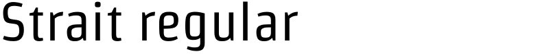 Strait regular Font