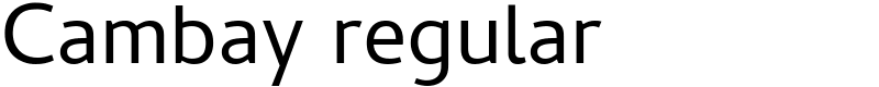 Cambay regular Font