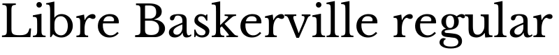 Libre Baskerville regular Font