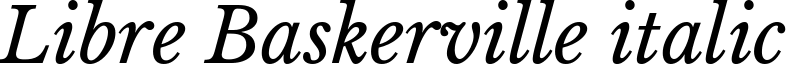 Libre Baskerville italic Font