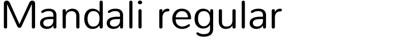 Mandali regular Font