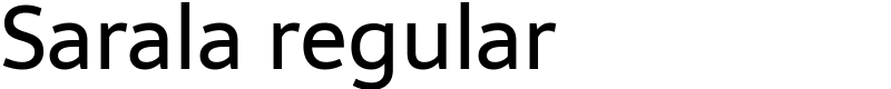 Sarala regular Font