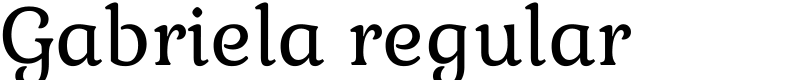 Gabriela regular Font