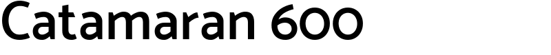 Catamaran 600 Font